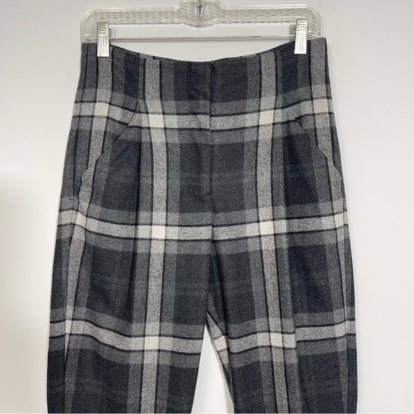 Aritzia Wilfred Chambery Check Plaid Pant 4 High Rise Wool Cashmere Academia - Picture 8 of 16